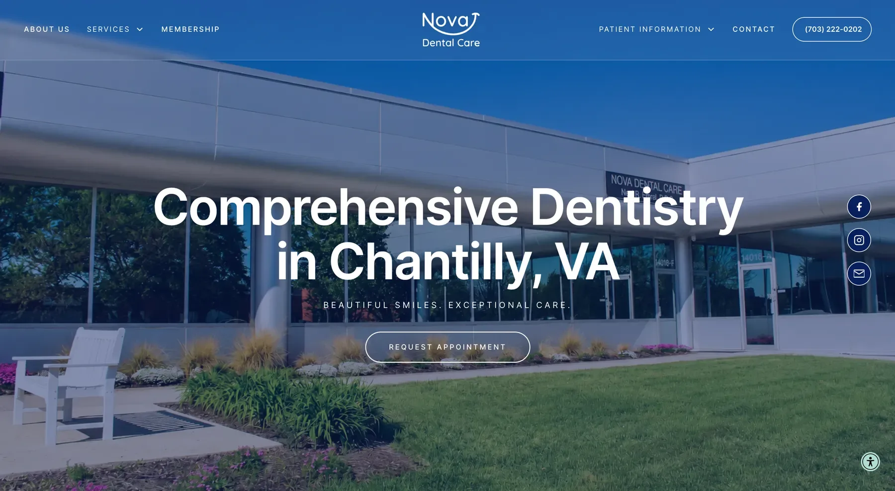 Nova Dental Care website